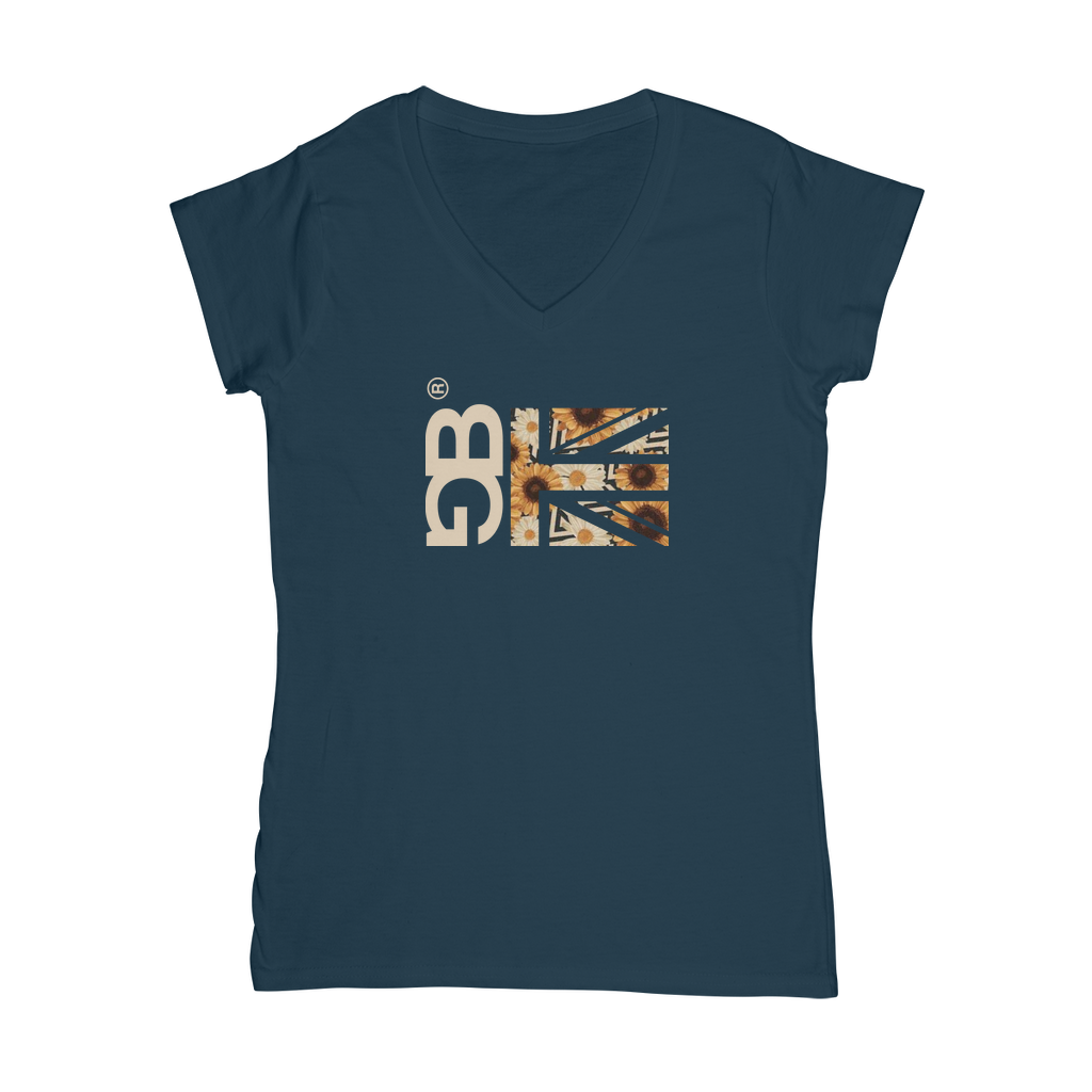 Sunflower Classic Women's V-Neck T-Shirt