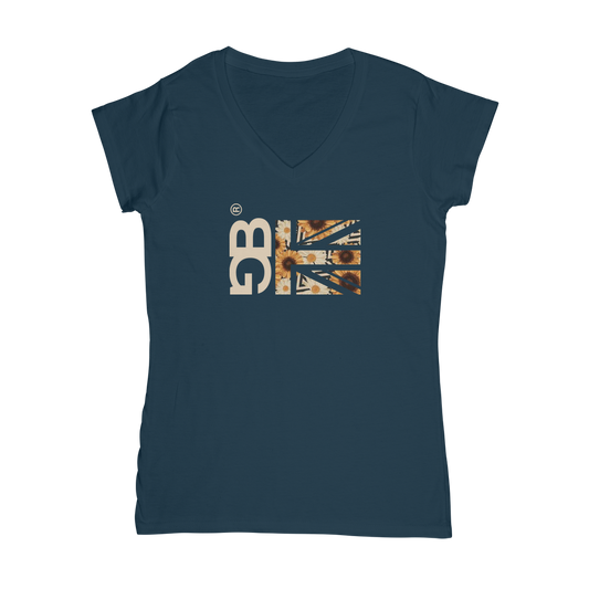 Sunflower Classic Women's V-Neck T-Shirt