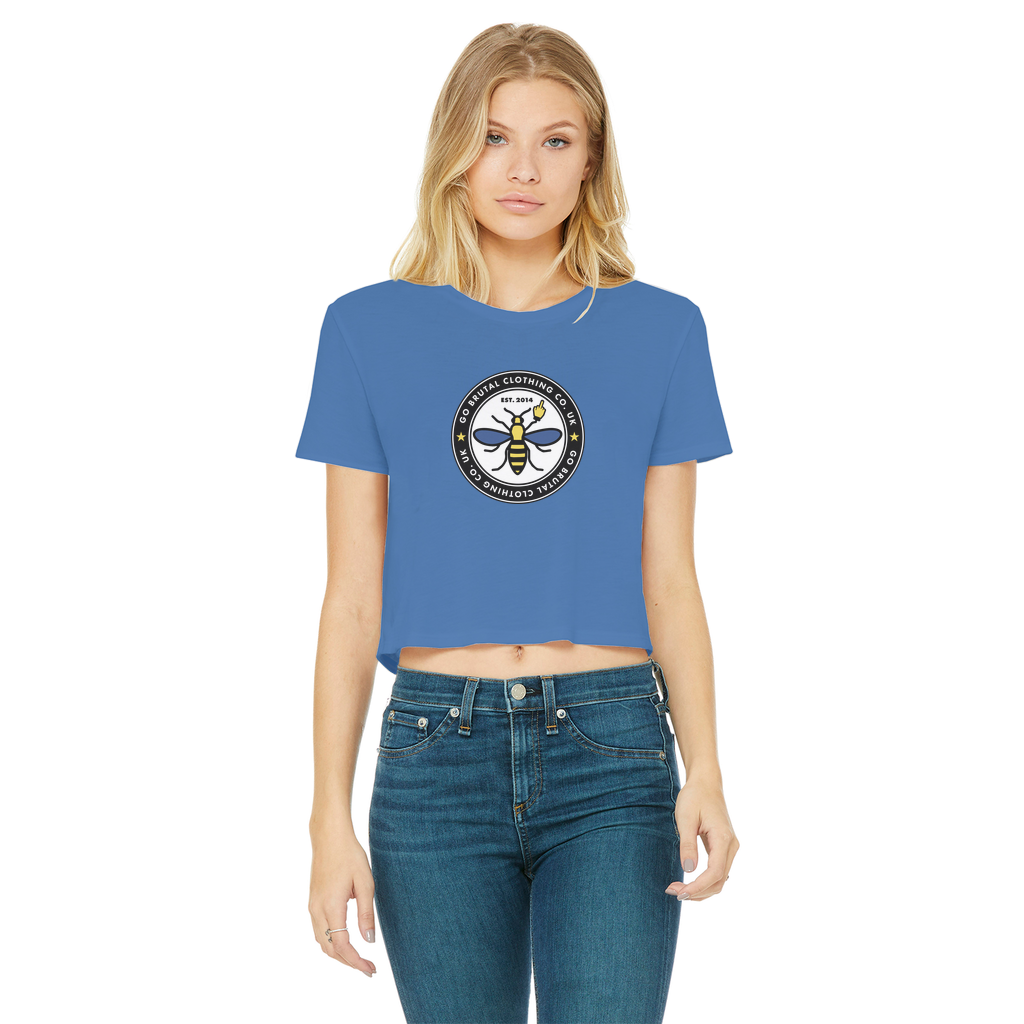 GBee Of Manchester Women's Cropped Raw Edge T-Shirt