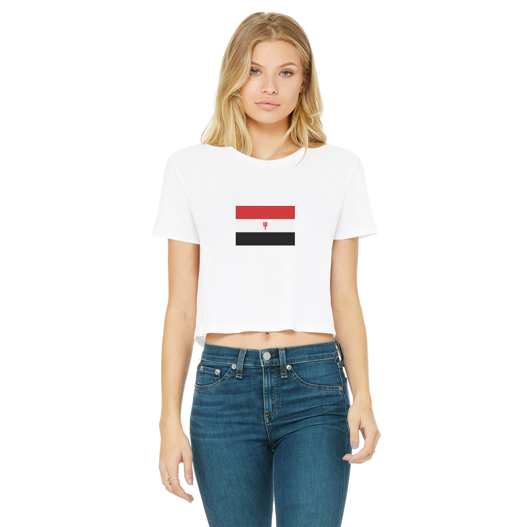 Red Republic Classic Women's Cropped Raw Edge T-Shirt