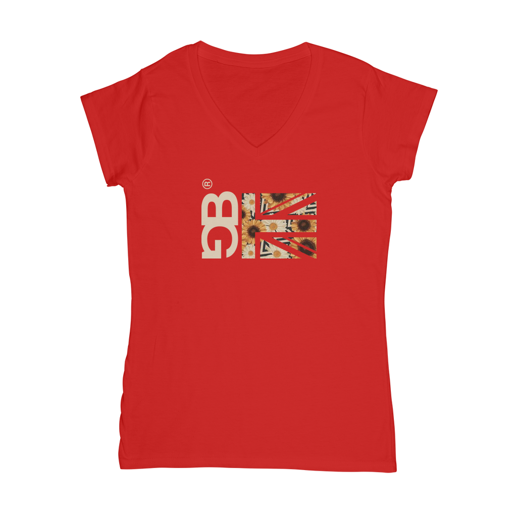 Sunflower Classic Women's V-Neck T-Shirt