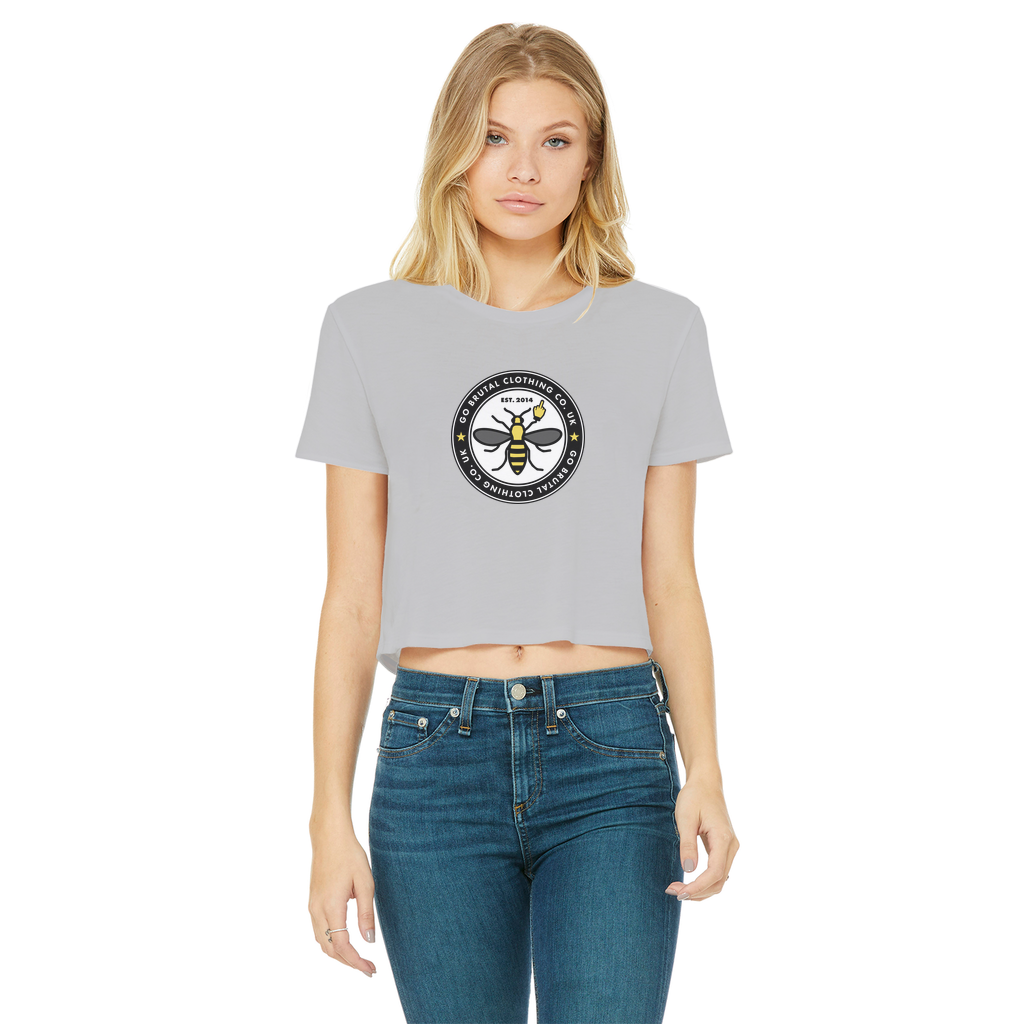 GBee Of Manchester Women's Cropped Raw Edge T-Shirt
