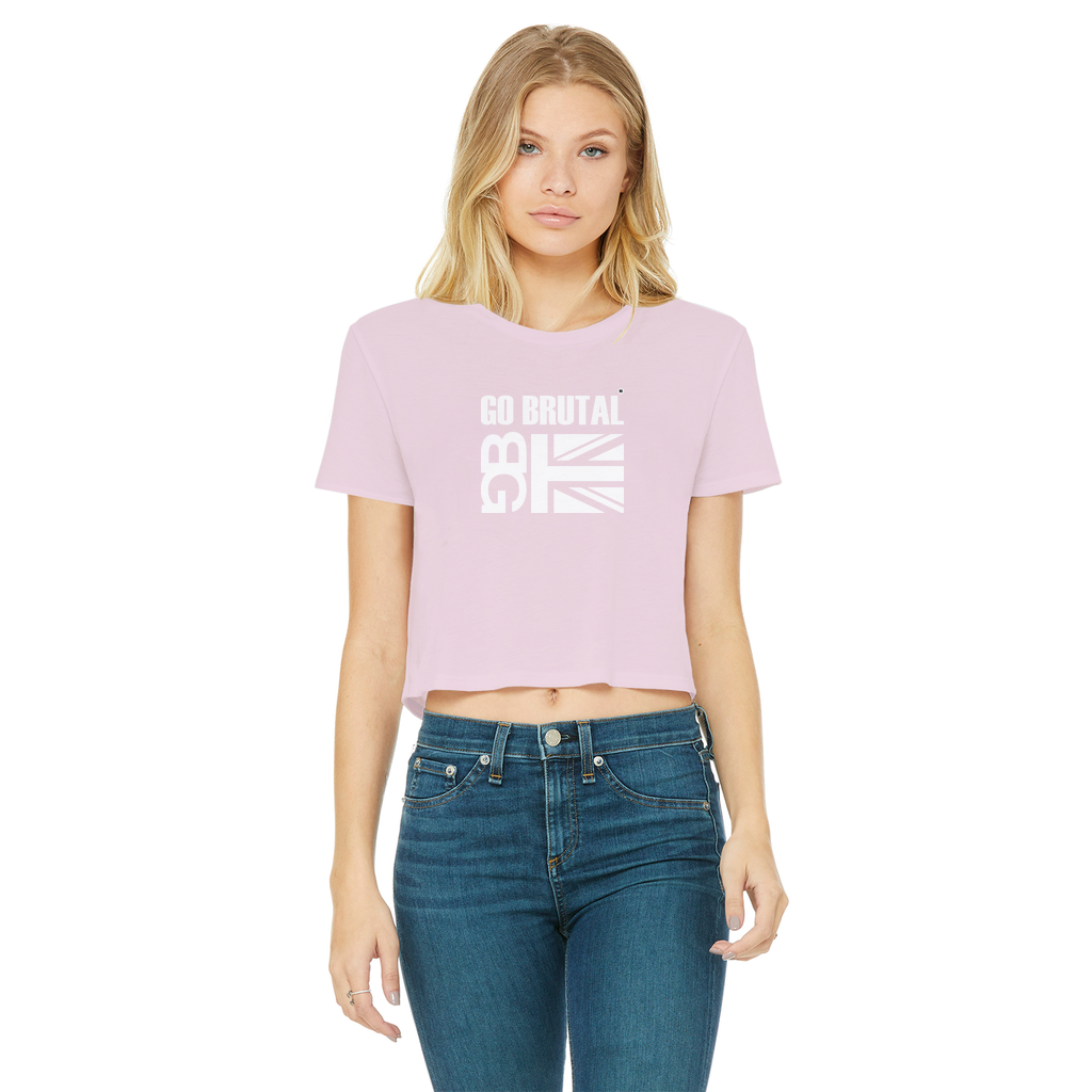 Go Brutal Classic Women's Cropped Raw Edge T-Shirt