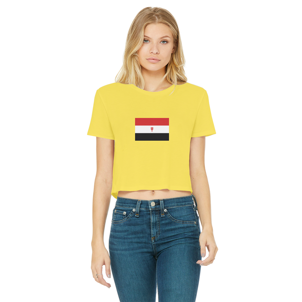 Red Republic Classic Women's Cropped Raw Edge T-Shirt