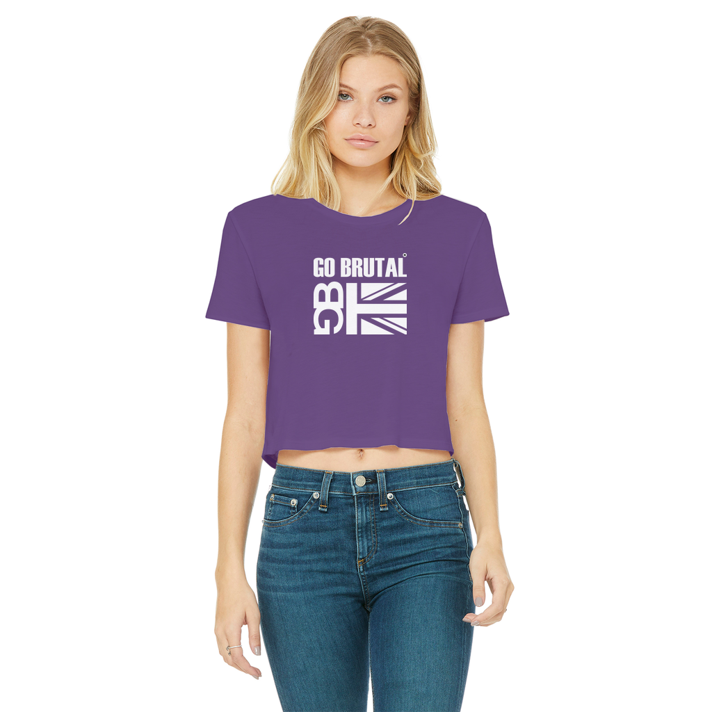 Go Brutal Classic Women's Cropped Raw Edge T-Shirt