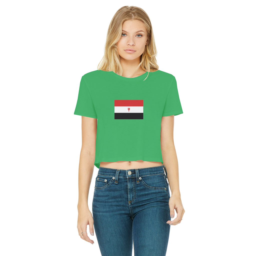 Red Republic Classic Women's Cropped Raw Edge T-Shirt