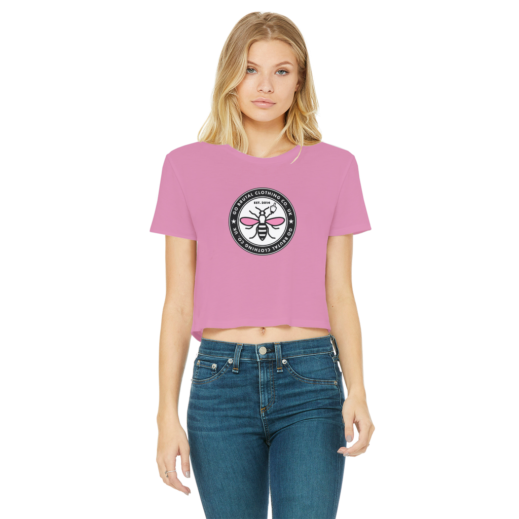 GBee Of Manchester Women's Cropped Raw Edge T-Shirt