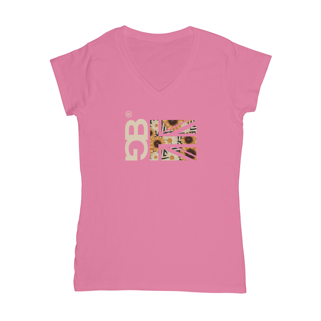 Sunflower Classic Women's V-Neck T-Shirt