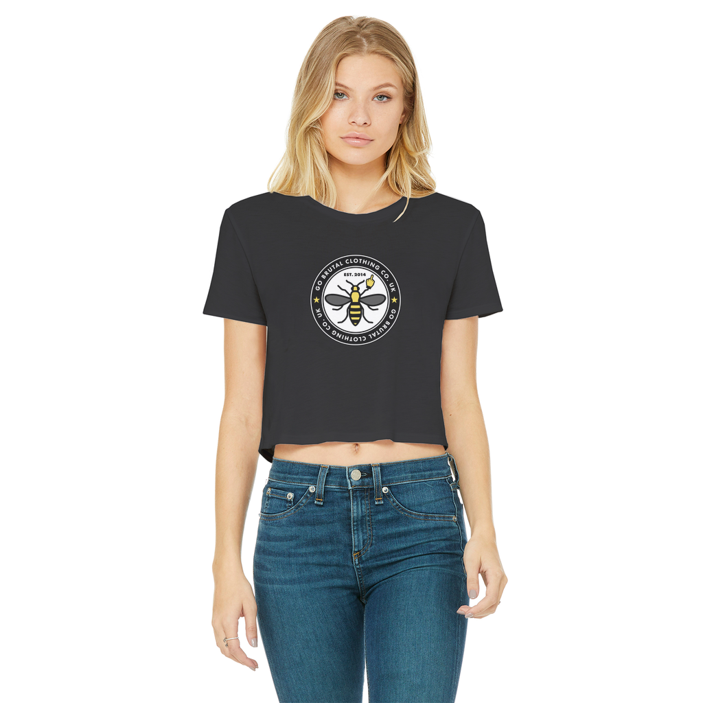 GBee Of Manchester Women's Cropped Raw Edge T-Shirt
