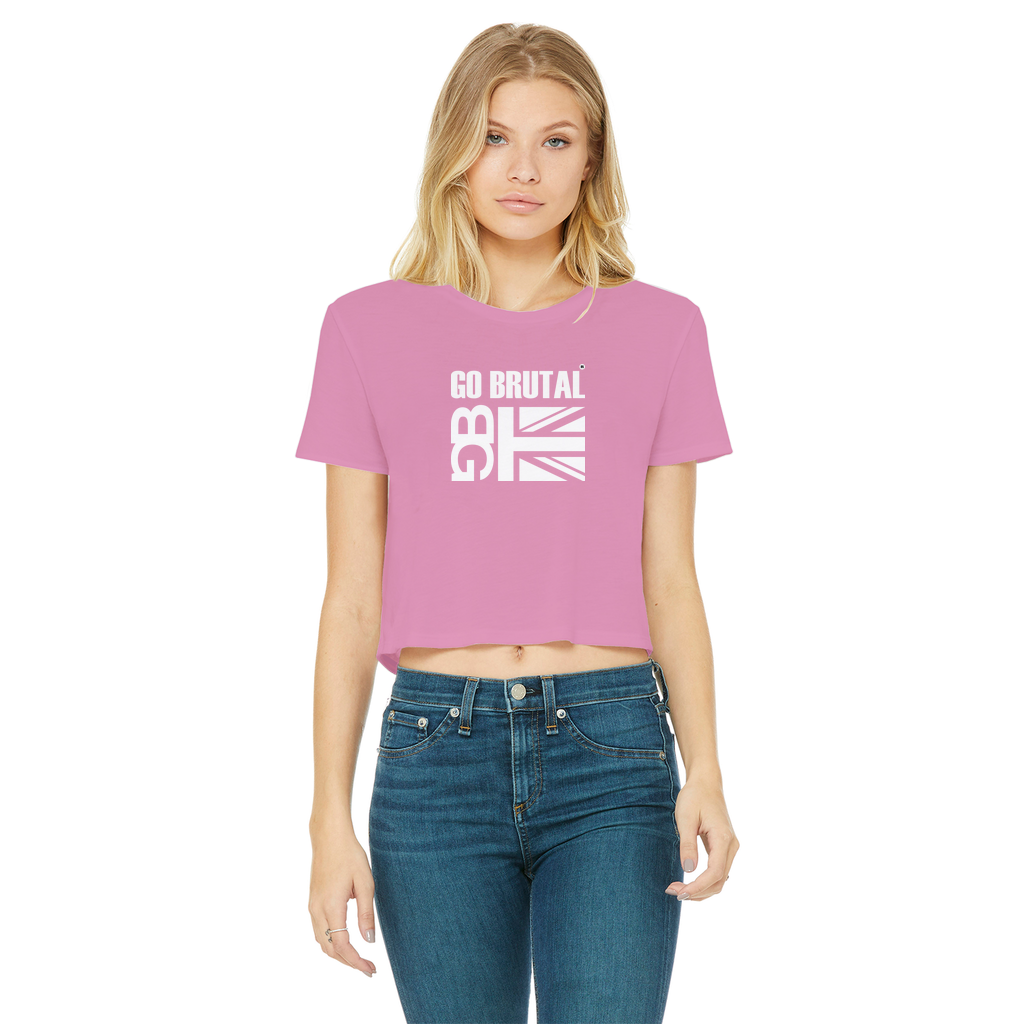 Go Brutal Classic Women's Cropped Raw Edge T-Shirt