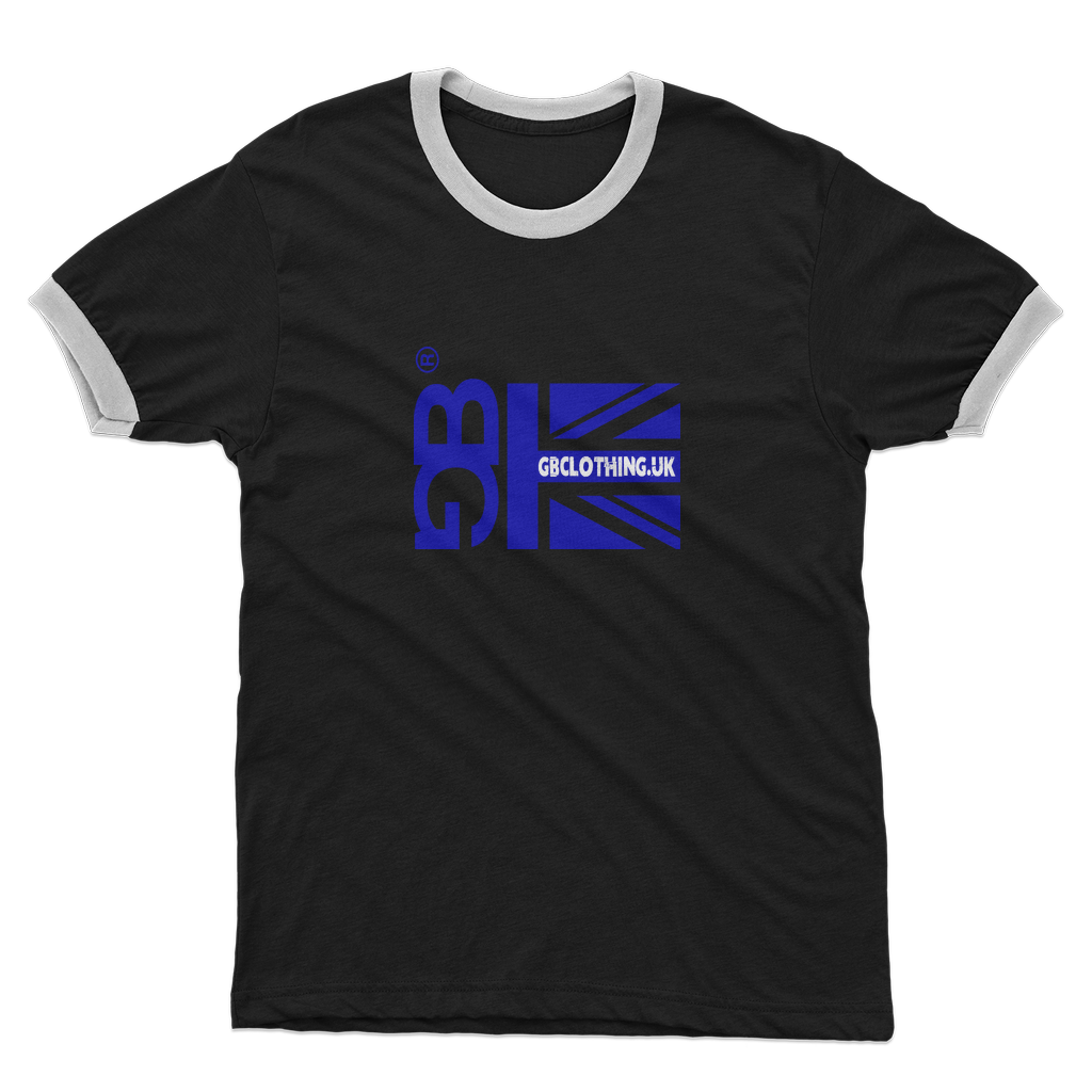 Blue Flag Adult Ringer T-Shirt