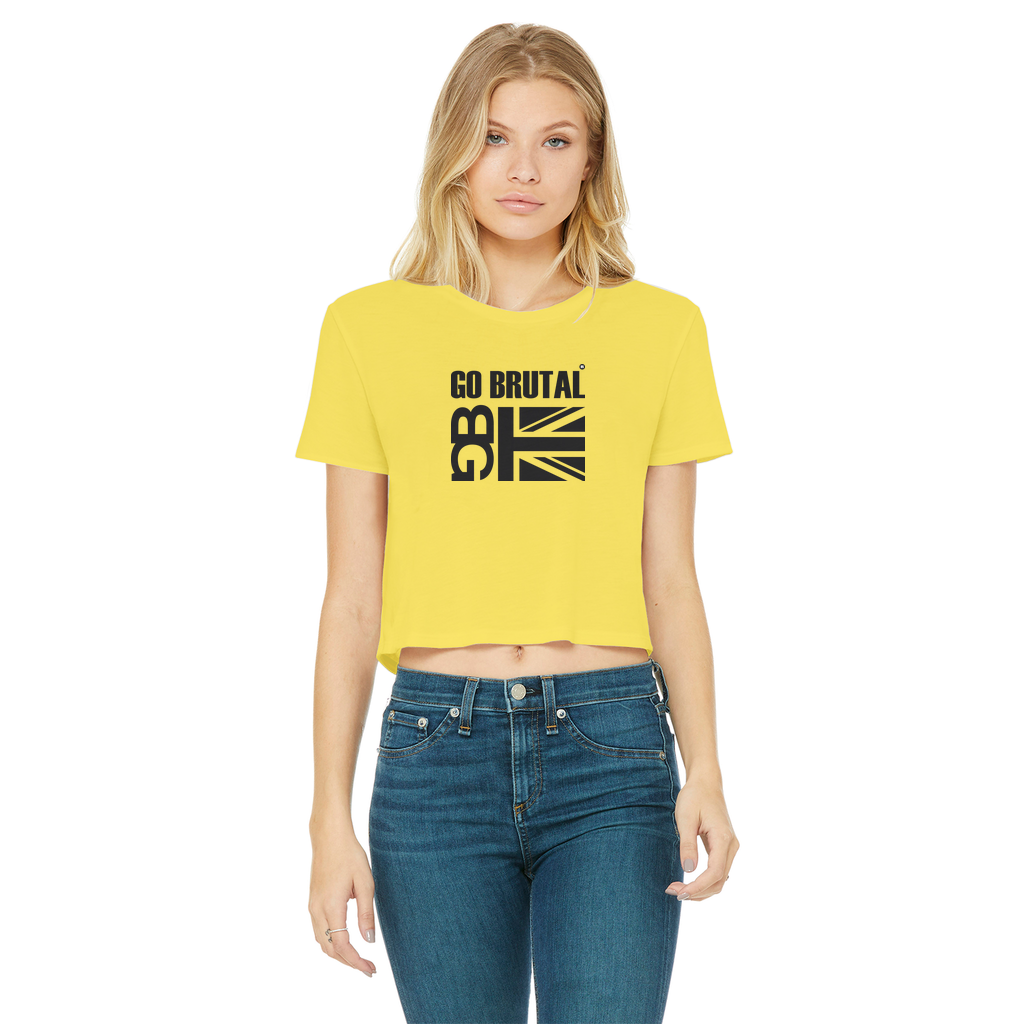 Go Brutal Classic Women's Cropped Raw Edge T-Shirt