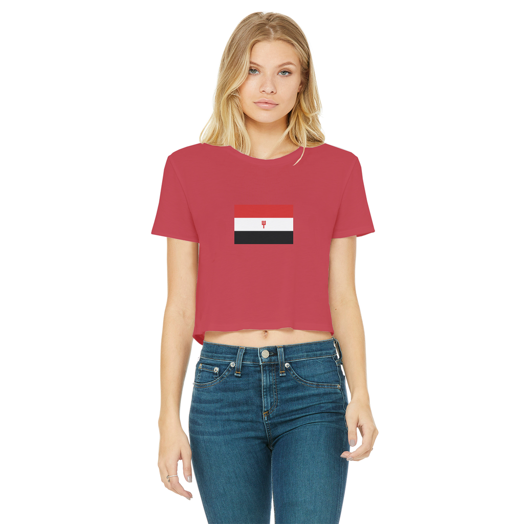 Red Republic Classic Women's Cropped Raw Edge T-Shirt