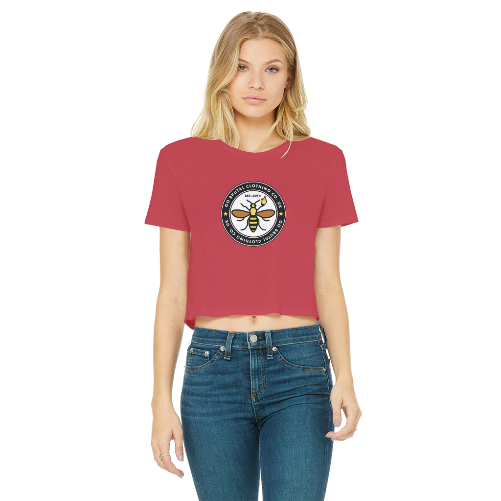 GBee Of Manchester Women's Cropped Raw Edge T-Shirt