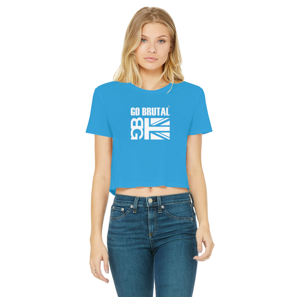 Go Brutal Classic Women's Cropped Raw Edge T-Shirt