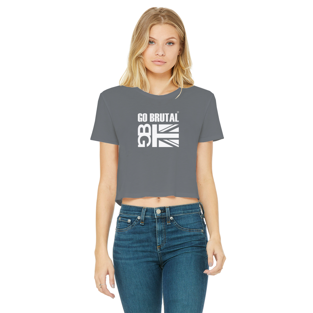 Go Brutal Classic Women's Cropped Raw Edge T-Shirt