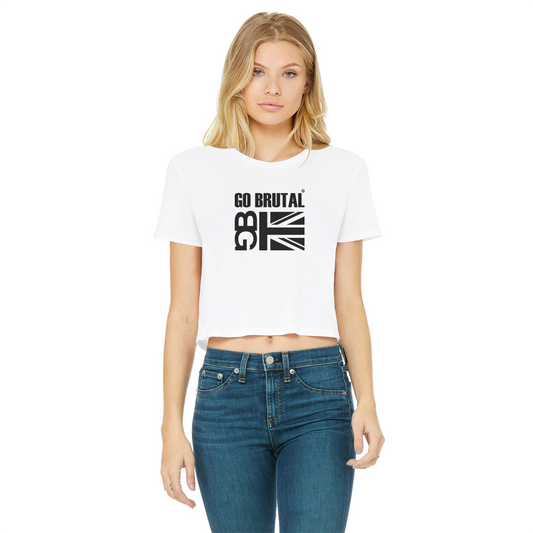 Go Brutal Classic Women's Cropped Raw Edge T-Shirt