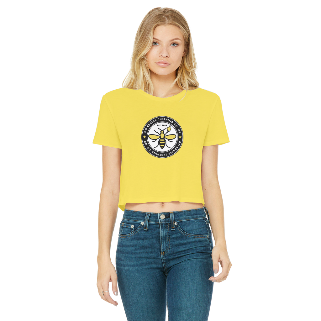 GBee Of Manchester Women's Cropped Raw Edge T-Shirt
