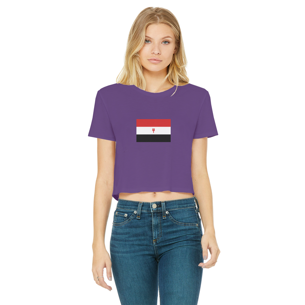 Red Republic Classic Women's Cropped Raw Edge T-Shirt
