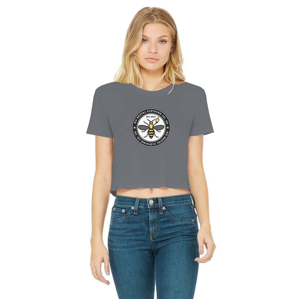 GBee Of Manchester Women's Cropped Raw Edge T-Shirt