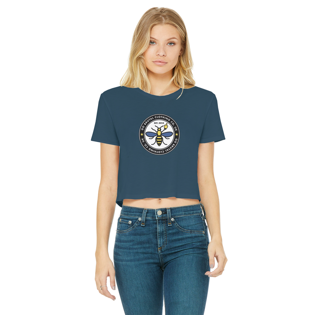 GBee Of Manchester Women's Cropped Raw Edge T-Shirt