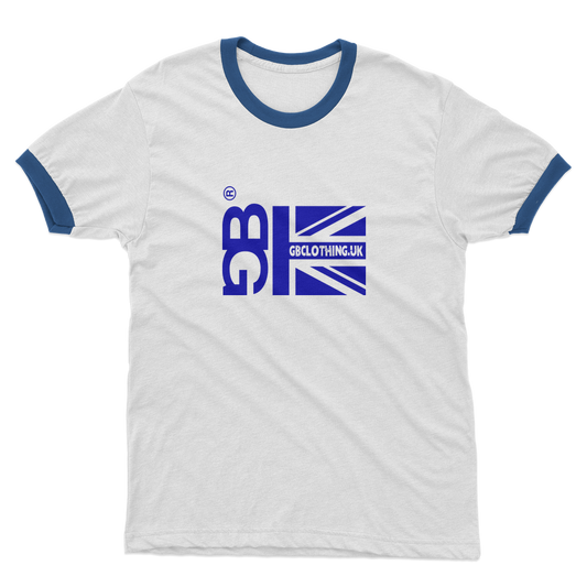 Blue Flag Adult Ringer T-Shirt
