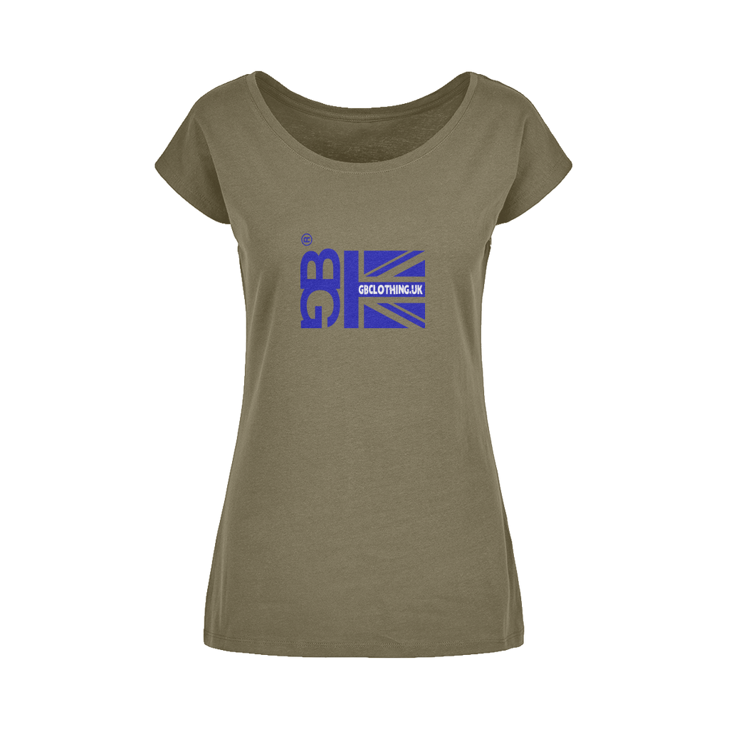 Blue Flag Wide Neck Womens T-Shirt XS-5XL