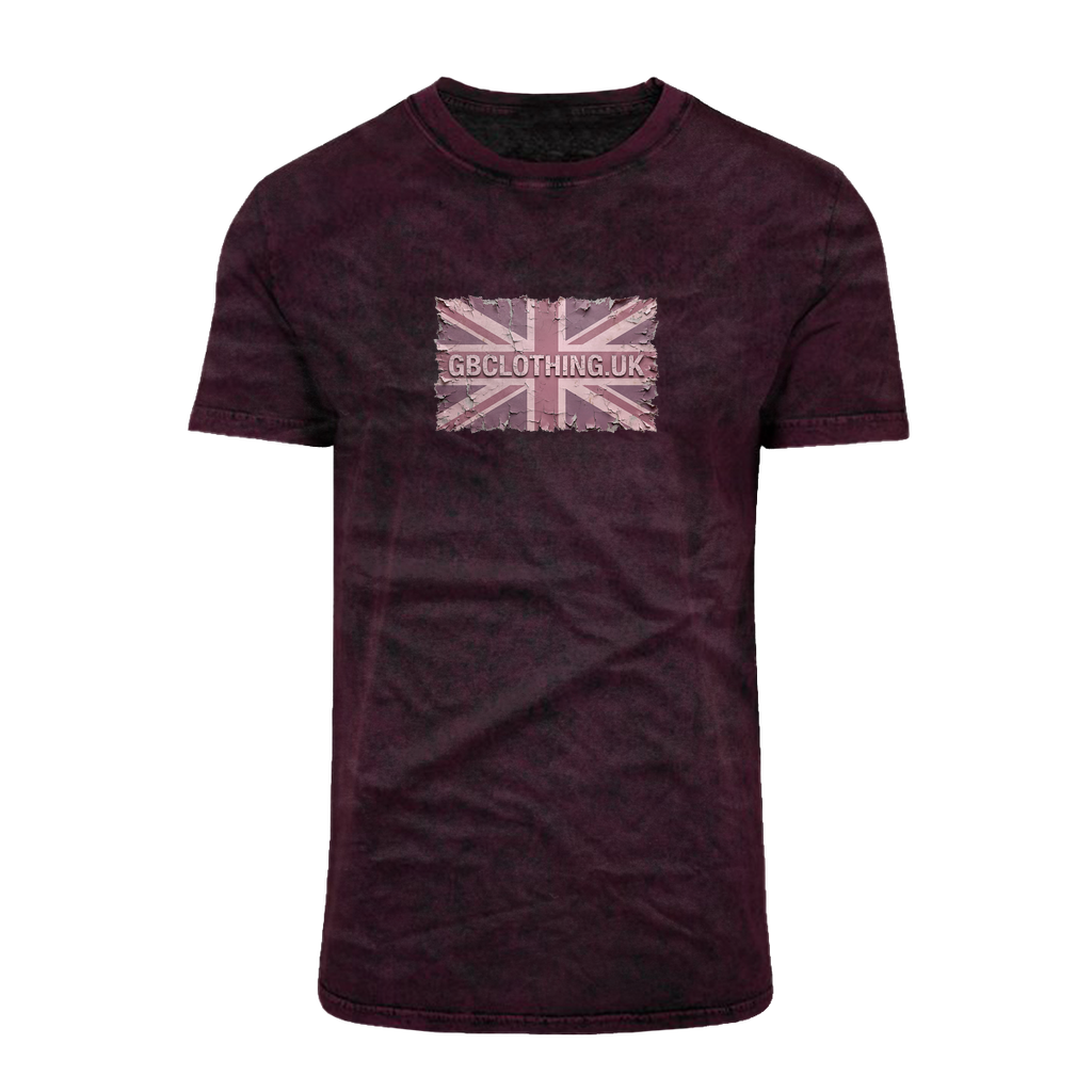 Distressed Pink Acid Washed T-Shirt