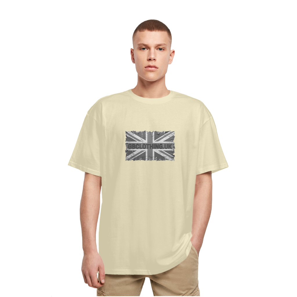 Distressed Black Flag Heavy Oversized T-Shirt