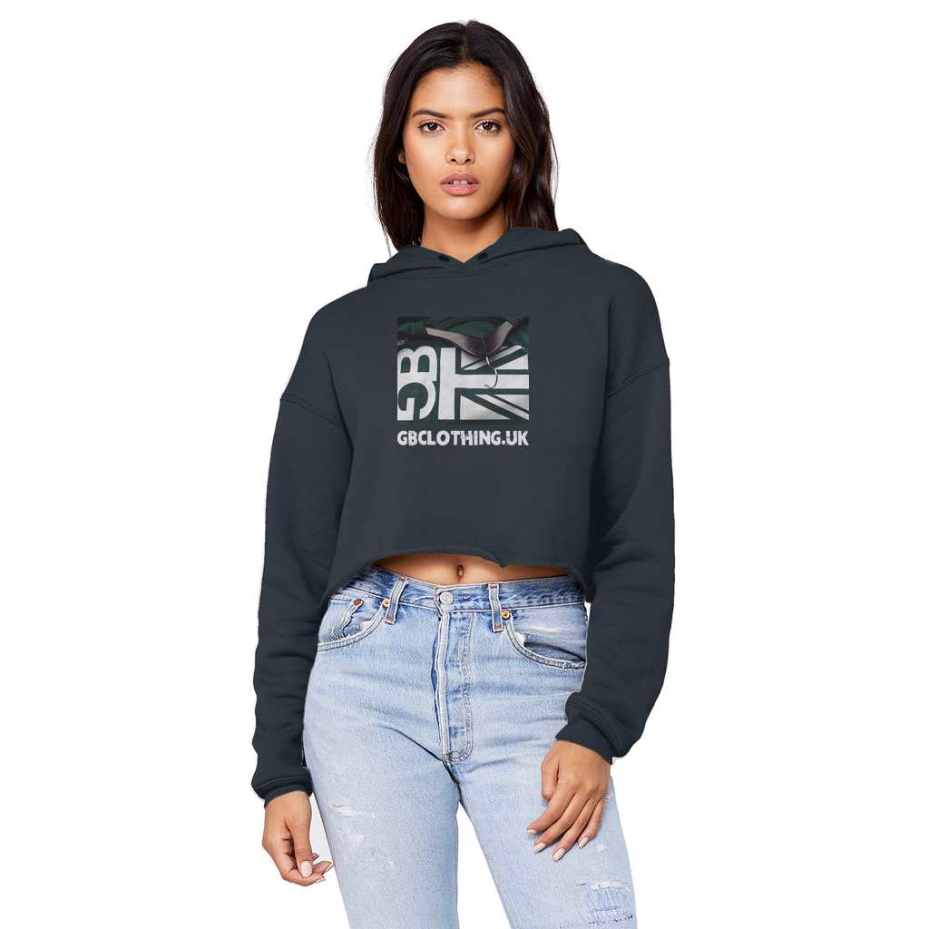 GB Clothing Cropped Raw Edge Boyfriend Hoodie