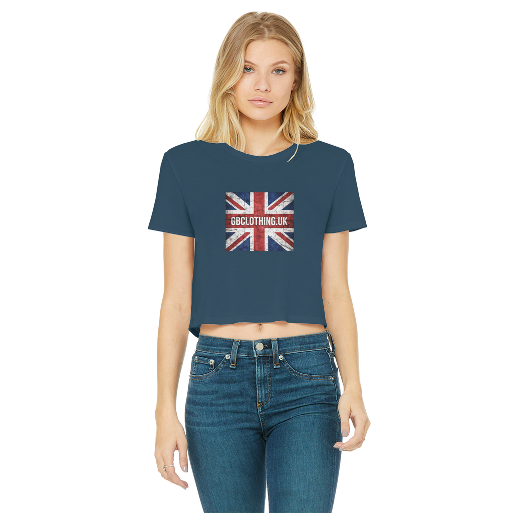 GB Classic Women's Cropped Raw Edge T-Shirt