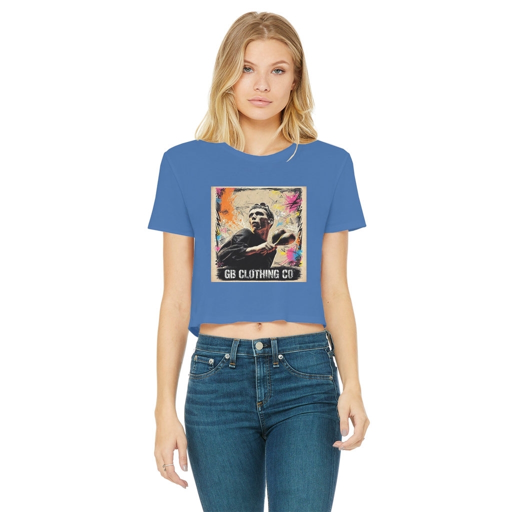 GB Legends - Bez Classic Women's Cropped Raw Edge T-Shirt