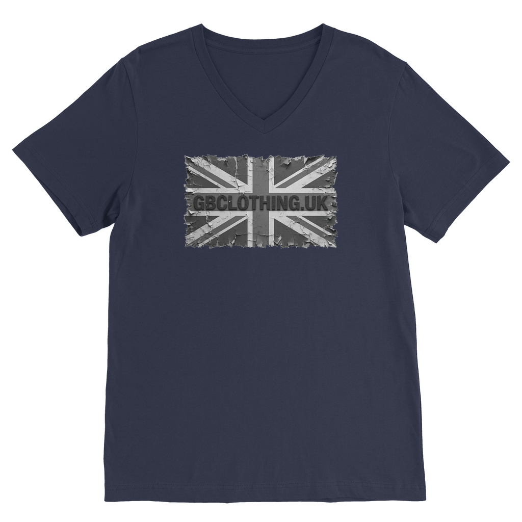 Distressed Black Flag Premium V-Neck T-Shirt