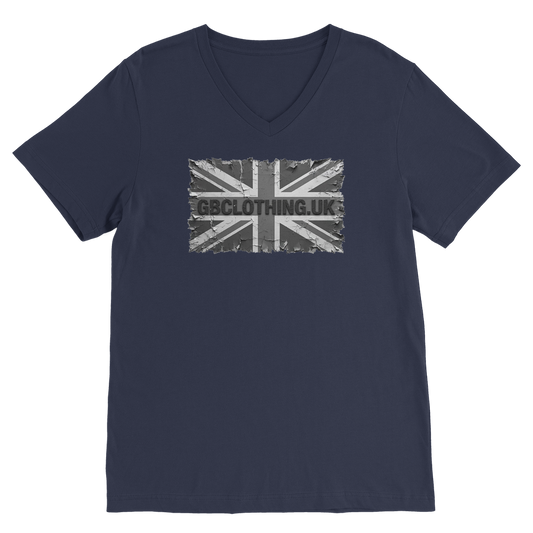 Distressed Black Flag Premium V-Neck T-Shirt