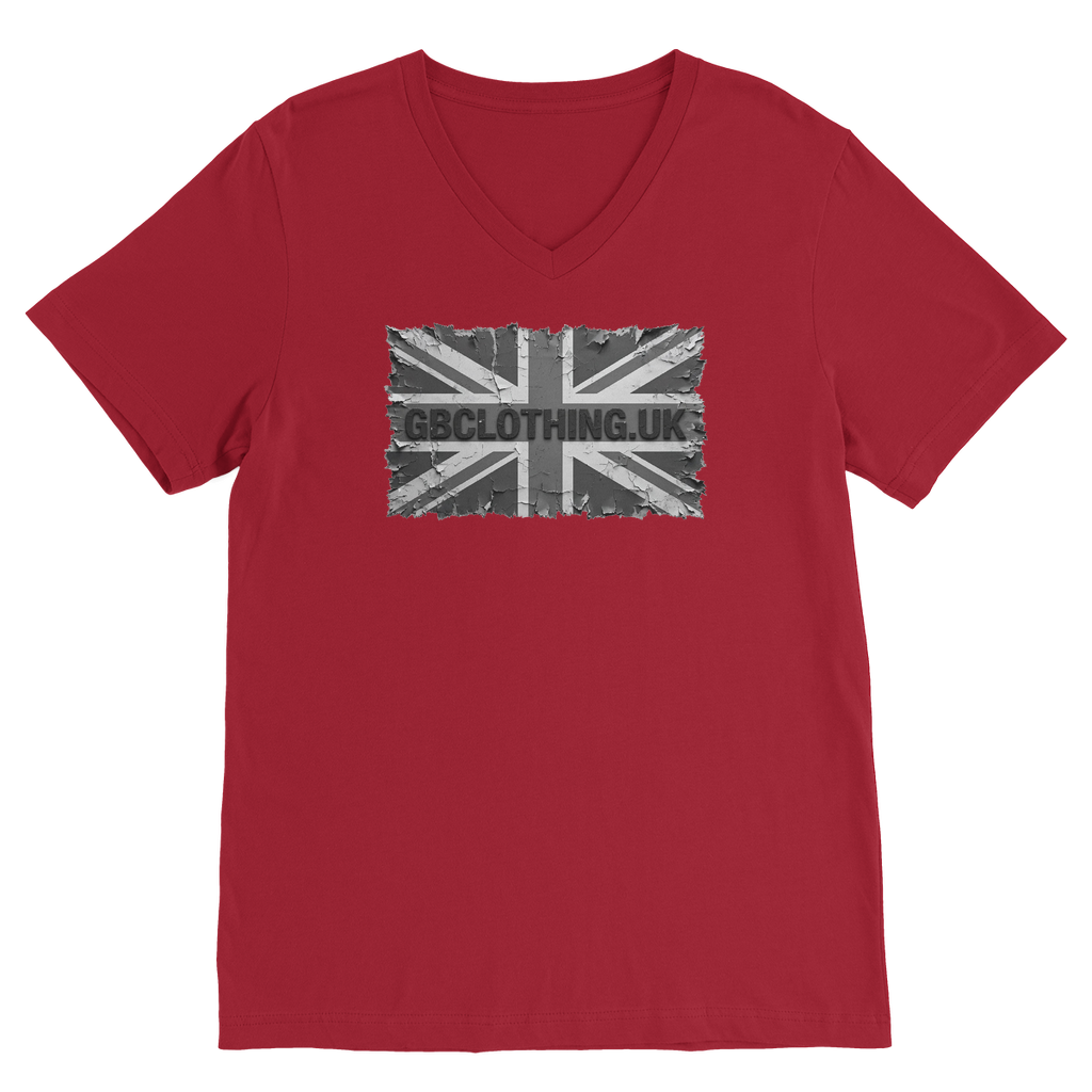 Distressed Black Flag Premium V-Neck T-Shirt