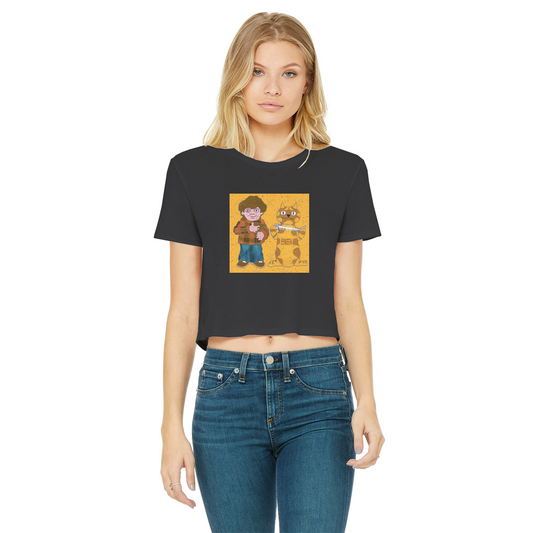 Charly Says Classic Women's Cropped Raw Edge T-Shirt