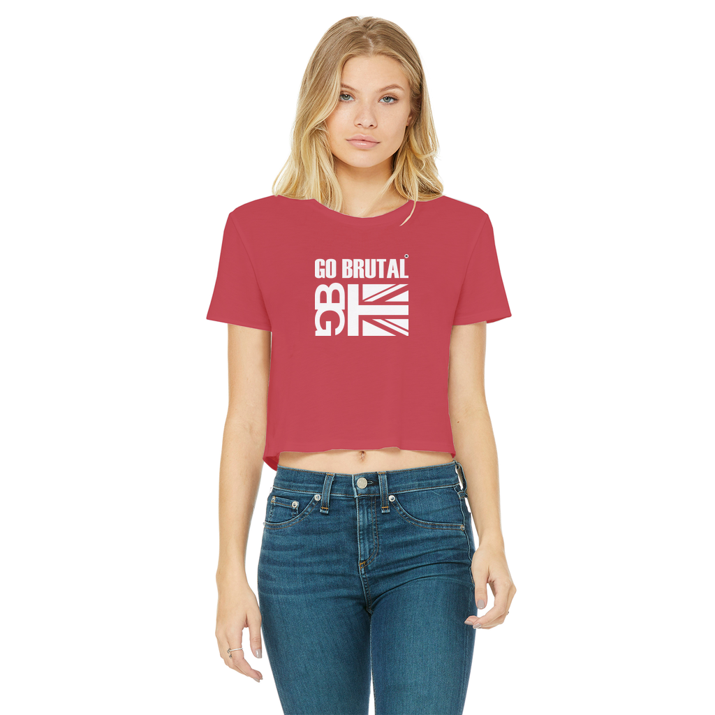 Go Brutal Classic Women's Cropped Raw Edge T-Shirt
