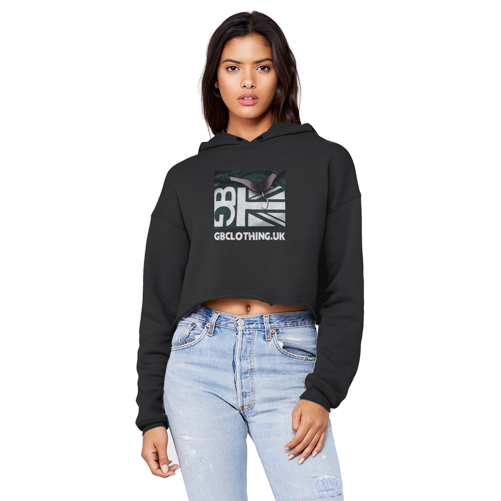 GB Clothing Cropped Raw Edge Boyfriend Hoodie