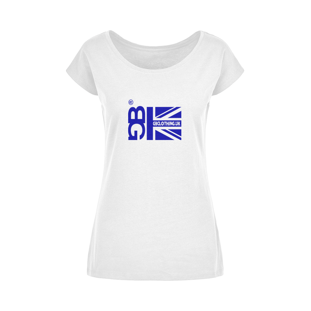 Blue Flag Wide Neck Womens T-Shirt XS-5XL