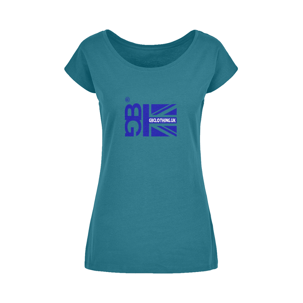 Blue Flag Wide Neck Womens T-Shirt XS-5XL