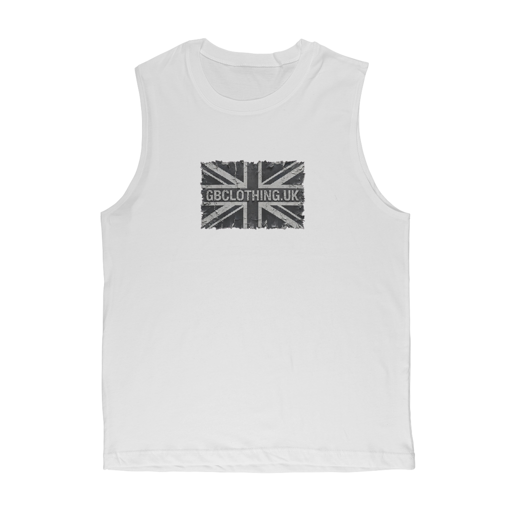 Distressed Black Flag Premium Adult Muscle Top