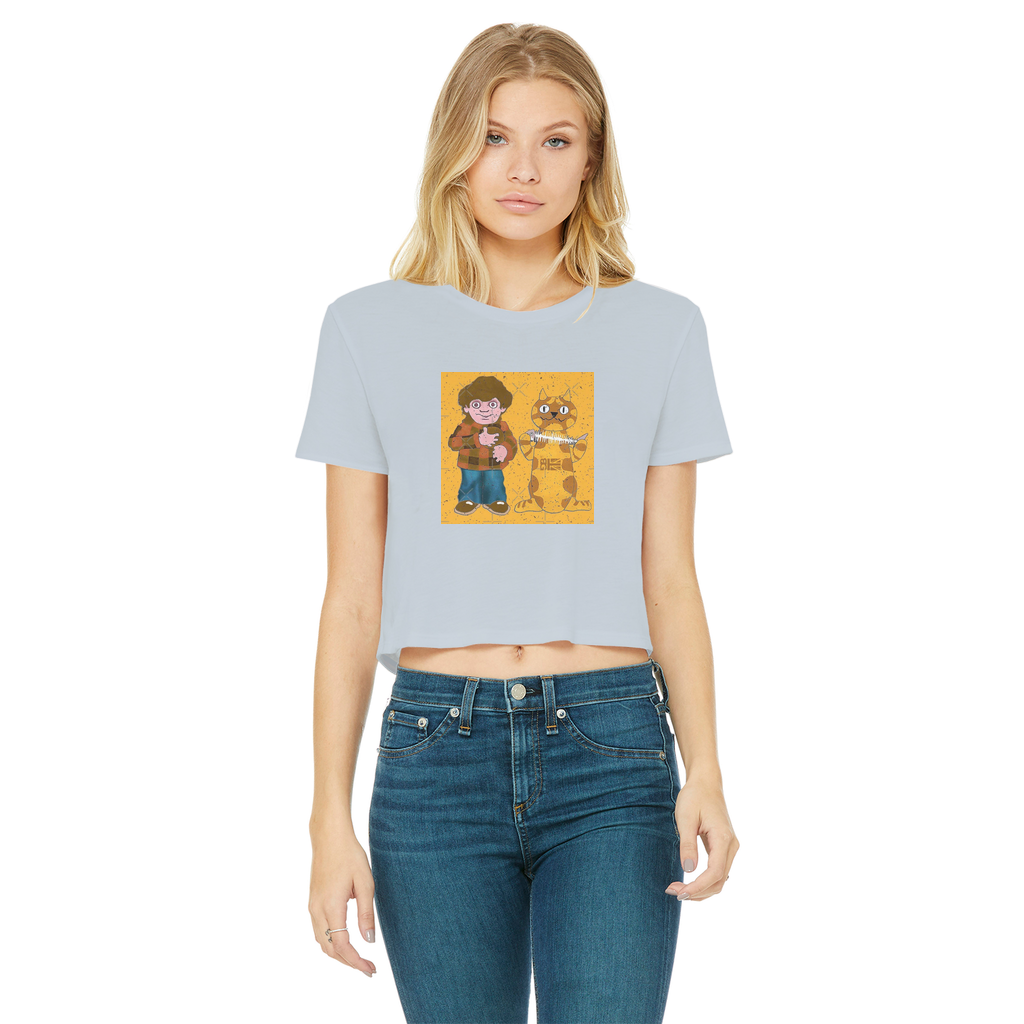 Charly Says Classic Women's Cropped Raw Edge T-Shirt