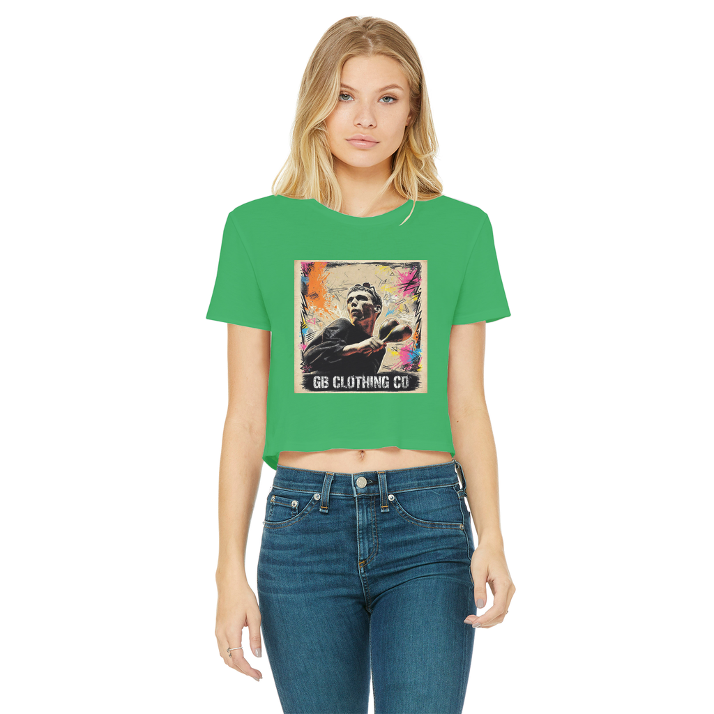 GB Legends - Bez Classic Women's Cropped Raw Edge T-Shirt