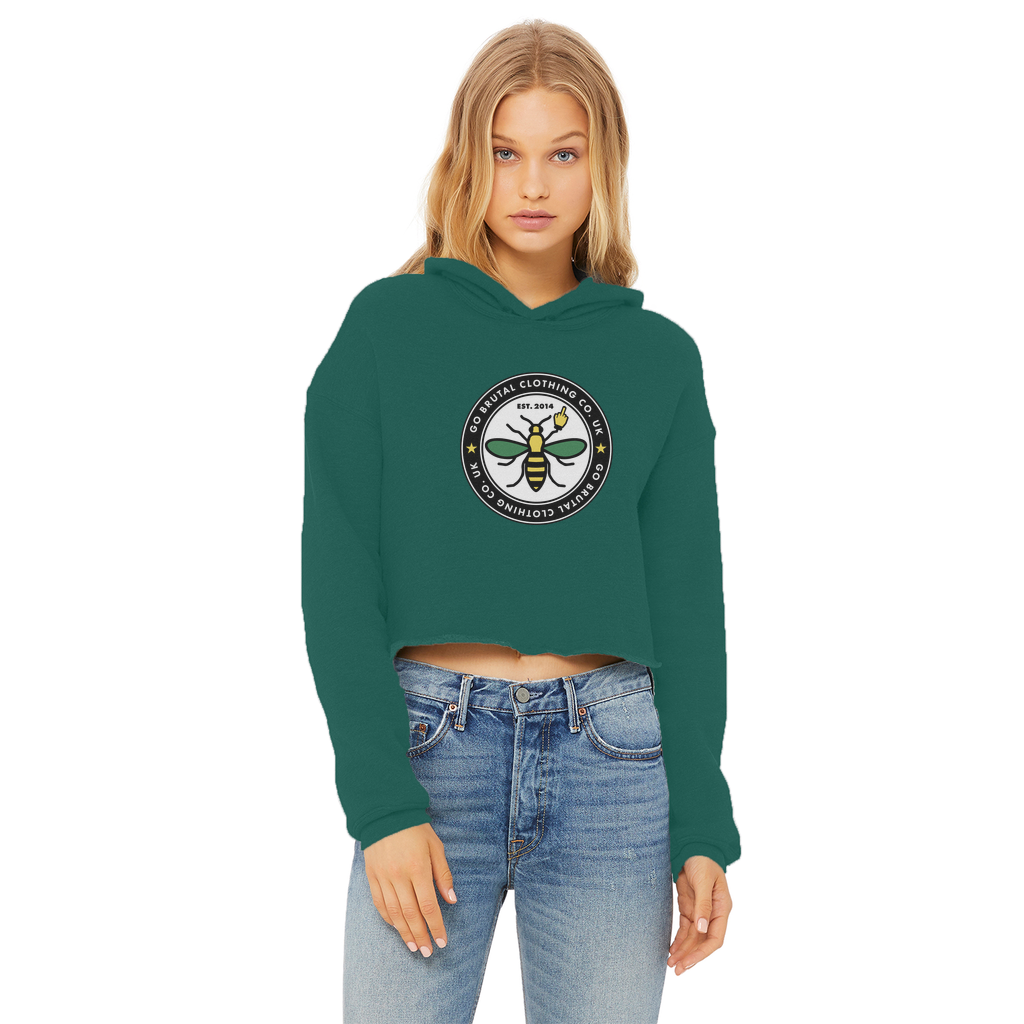GBee Of Manchester Ladies Cropped Raw Edge Hoodie