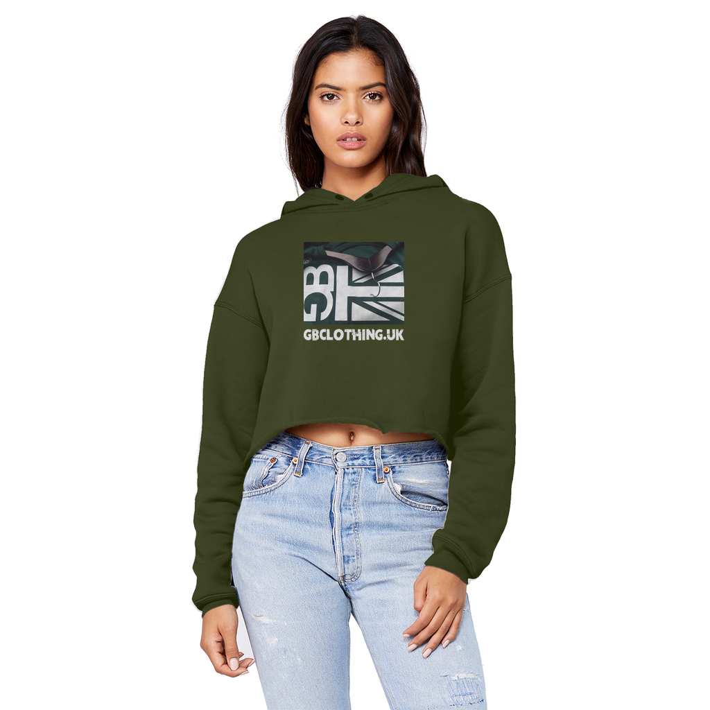 GB Clothing Cropped Raw Edge Boyfriend Hoodie