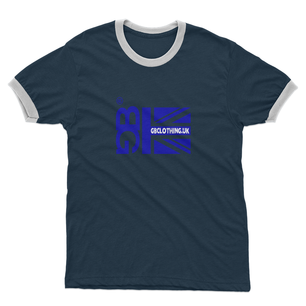 Blue Flag Adult Ringer T-Shirt