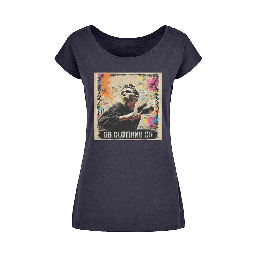 GB Legends - Bez Wide Neck Womens T-Shirt XS-5XL