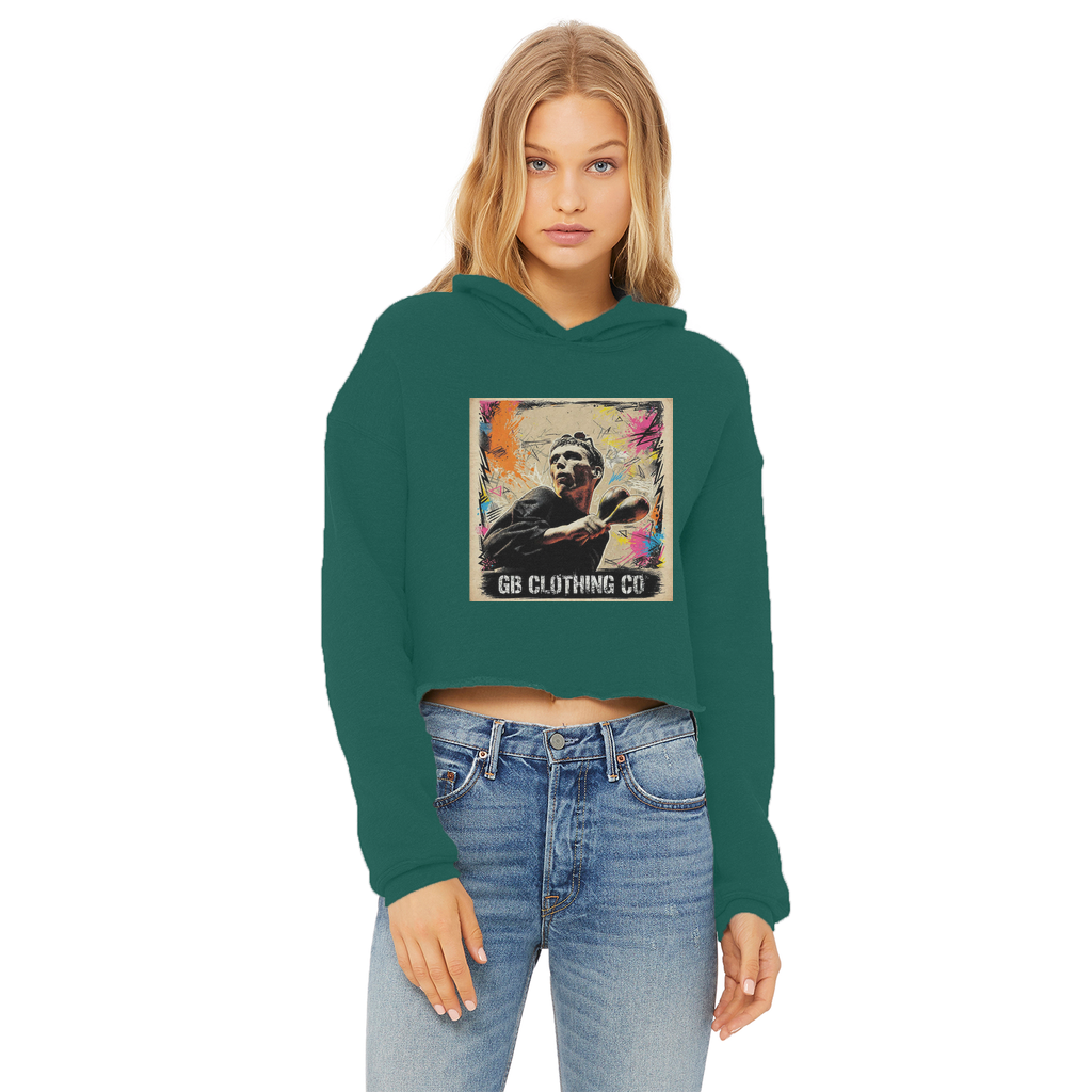 GB Legends - Bez Ladies Cropped Raw Edge Hoodie