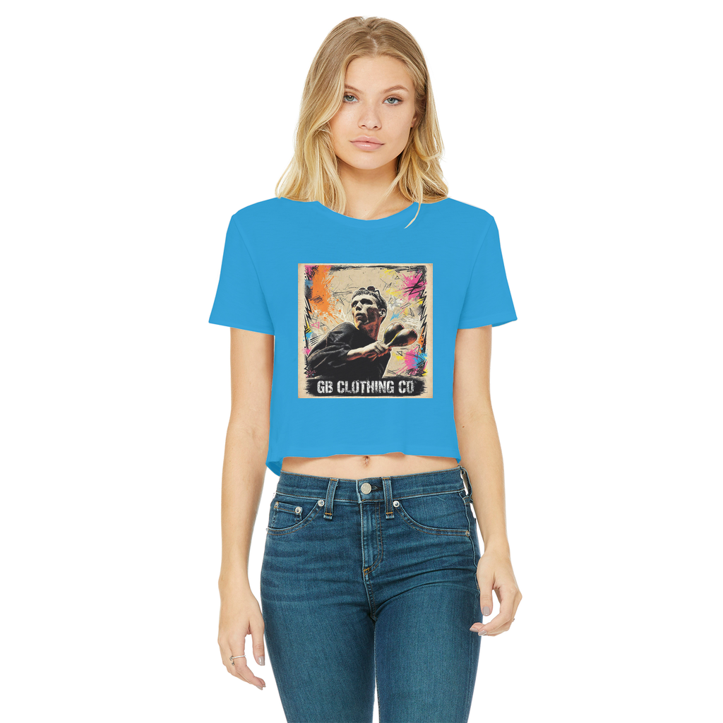 GB Legends - Bez Classic Women's Cropped Raw Edge T-Shirt