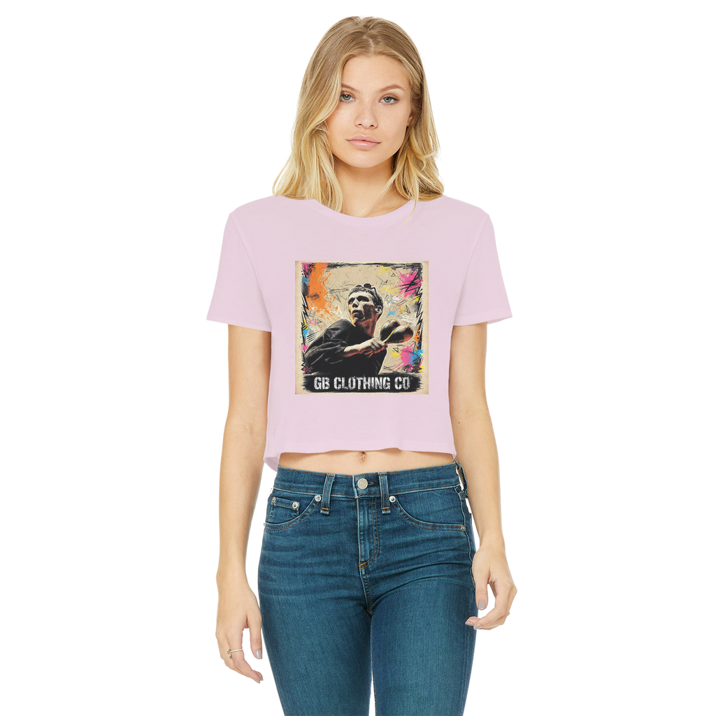 GB Legends - Bez Classic Women's Cropped Raw Edge T-Shirt